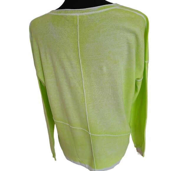 Ten Oh 8 Womens Green V Neck Pull Over Cotton Sweater Size Large - Picture 3 of 9